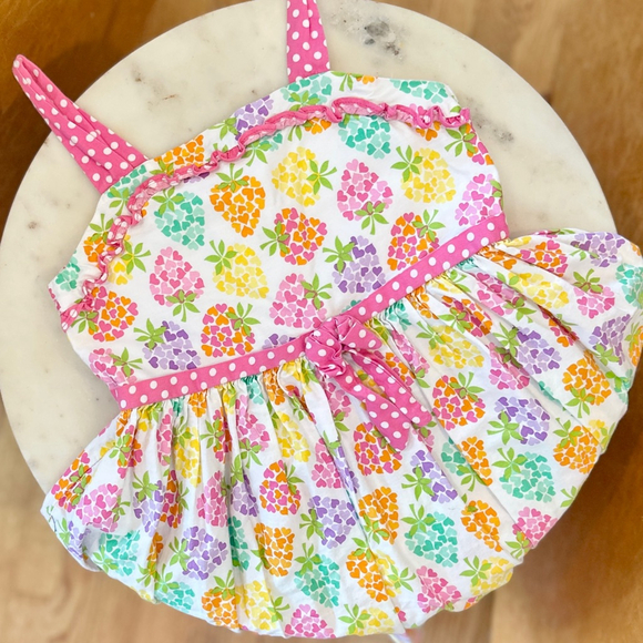 6x Bonnie Jean Rainbow Strawberry Hearts Dress - Picture 1 of 5